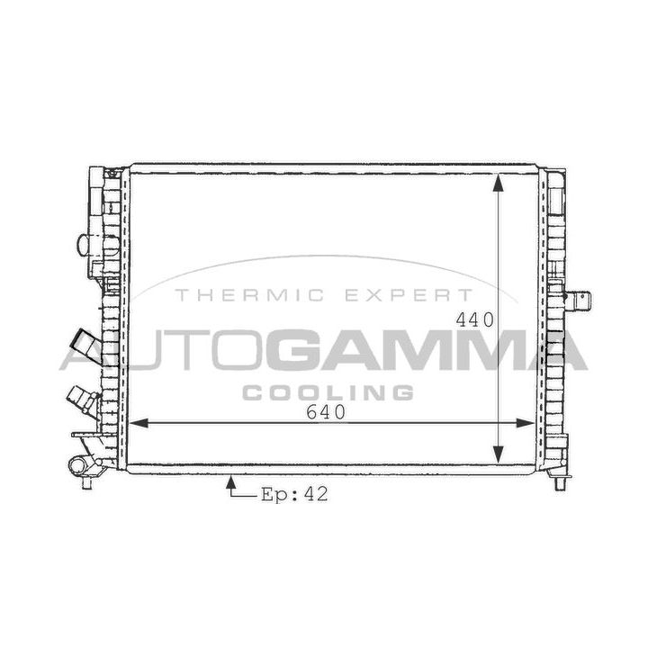 Radiatorius, variklio aušinimas AUTOGAMMA 100898