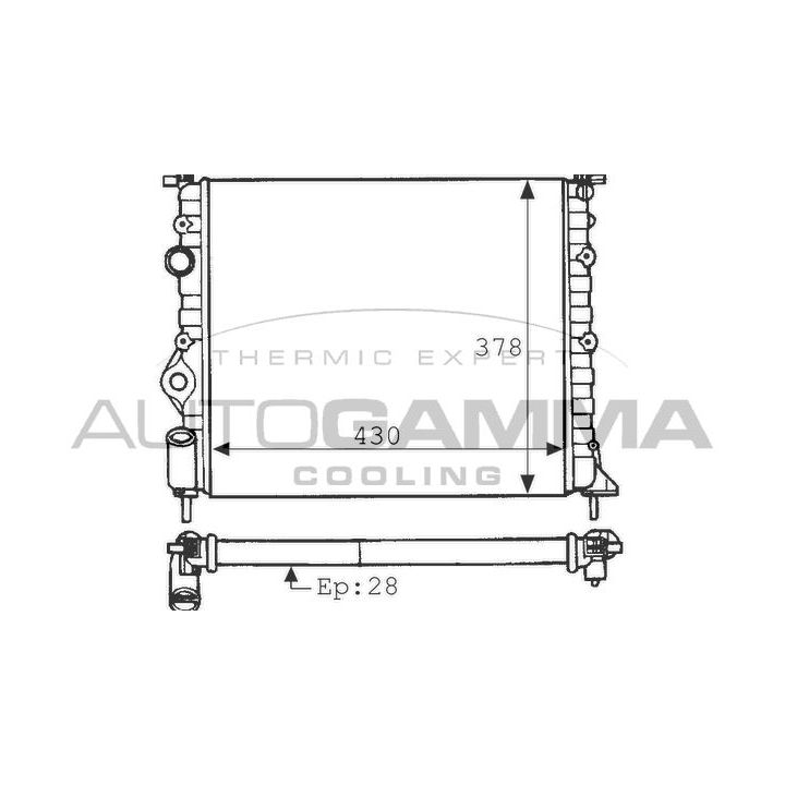 Radiatorius, variklio aušinimas AUTOGAMMA 100902