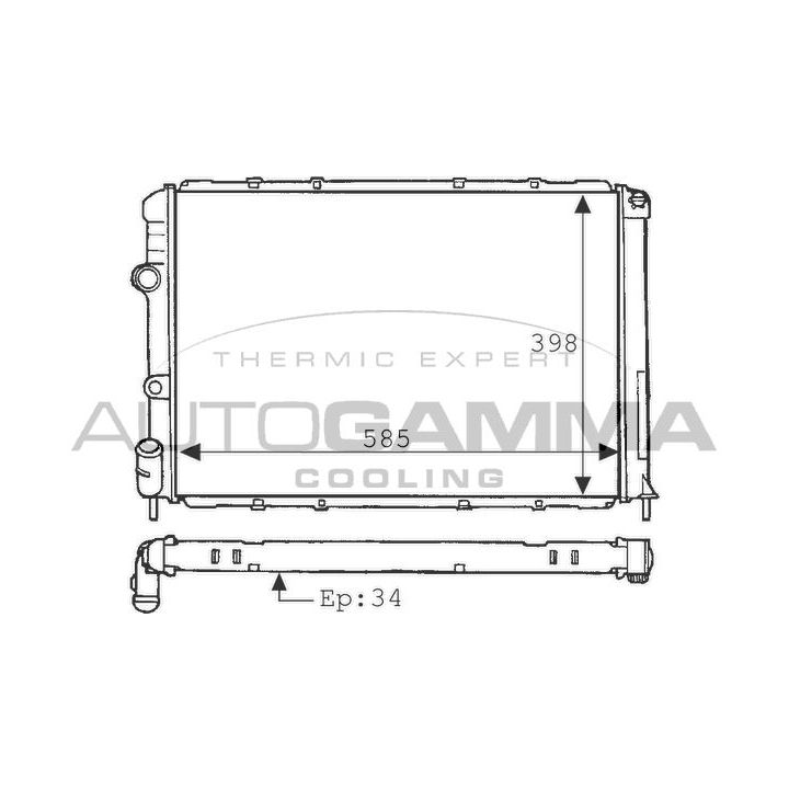 Radiatorius, variklio aušinimas AUTOGAMMA 100903