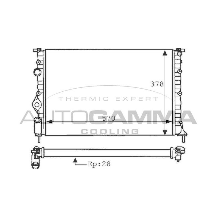 Radiatorius, variklio aušinimas AUTOGAMMA 100904