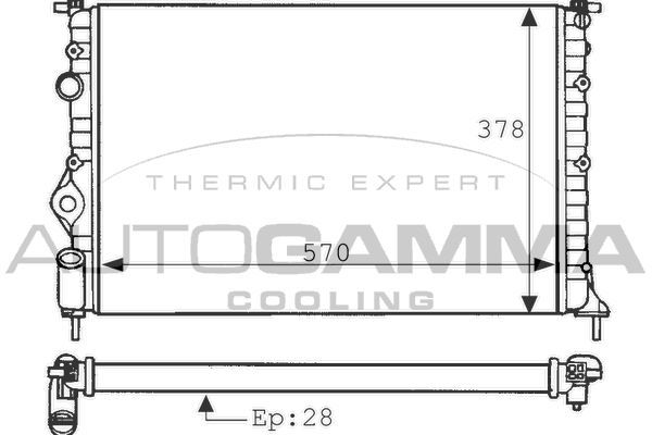 Radiatorius, variklio aušinimas AUTOGAMMA 100904