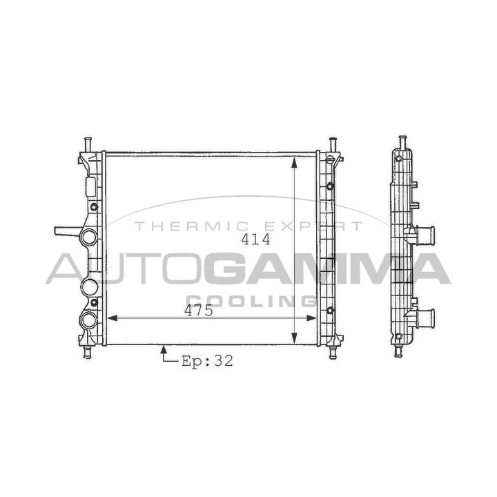 Radiatorius, variklio aušinimas AUTOGAMMA 101166