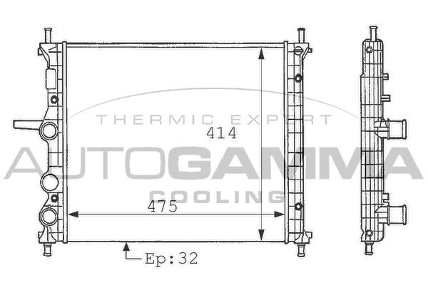 Radiatorius, variklio aušinimas AUTOGAMMA 101166
