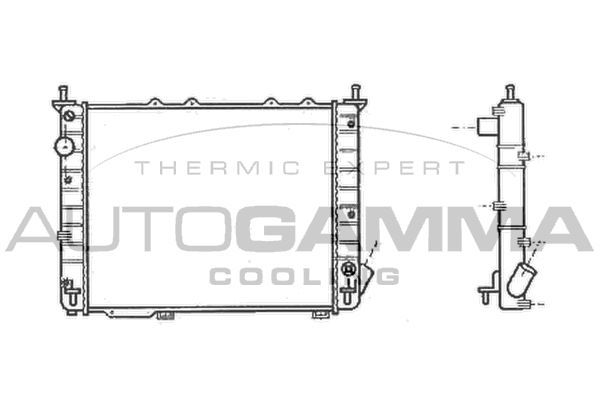 Radiatorius, variklio aušinimas AUTOGAMMA 101184