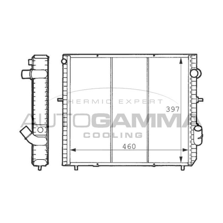 Radiatorius, variklio aušinimas AUTOGAMMA 101239