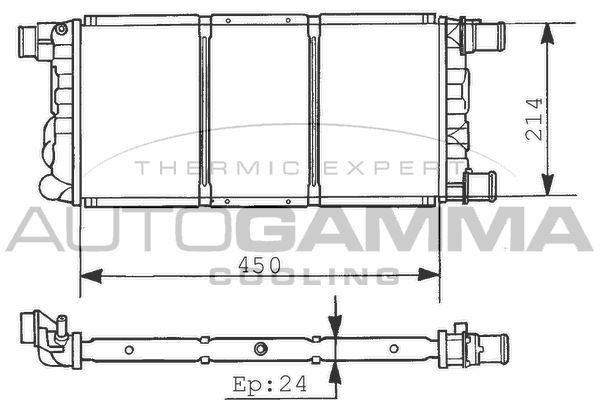 Radiatorius, variklio aušinimas AUTOGAMMA 101297