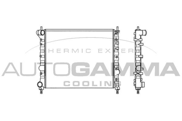 Radiatorius, variklio aušinimas AUTOGAMMA 101402