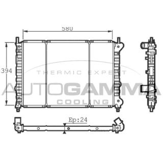 Radiatorius, variklio aušinimas AUTOGAMMA 101403
