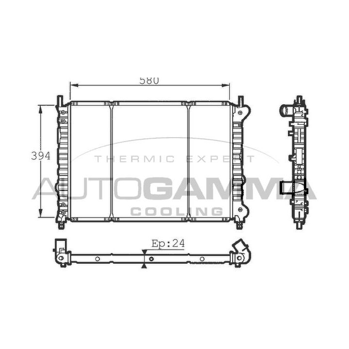 Radiatorius, variklio aušinimas AUTOGAMMA 101403