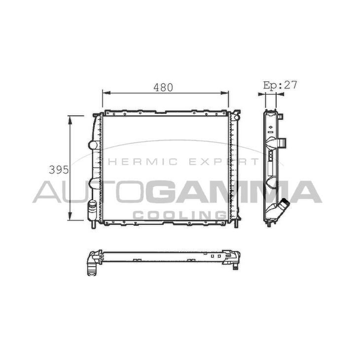 Radiatorius, variklio aušinimas AUTOGAMMA 101422
