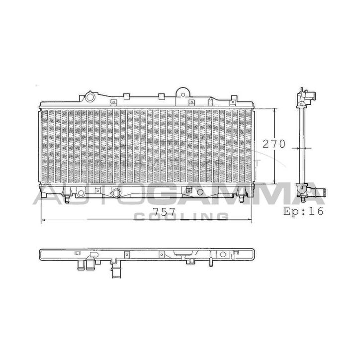 Radiatorius, variklio aušinimas AUTOGAMMA 101423
