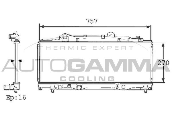 Radiatorius, variklio aušinimas AUTOGAMMA 101426