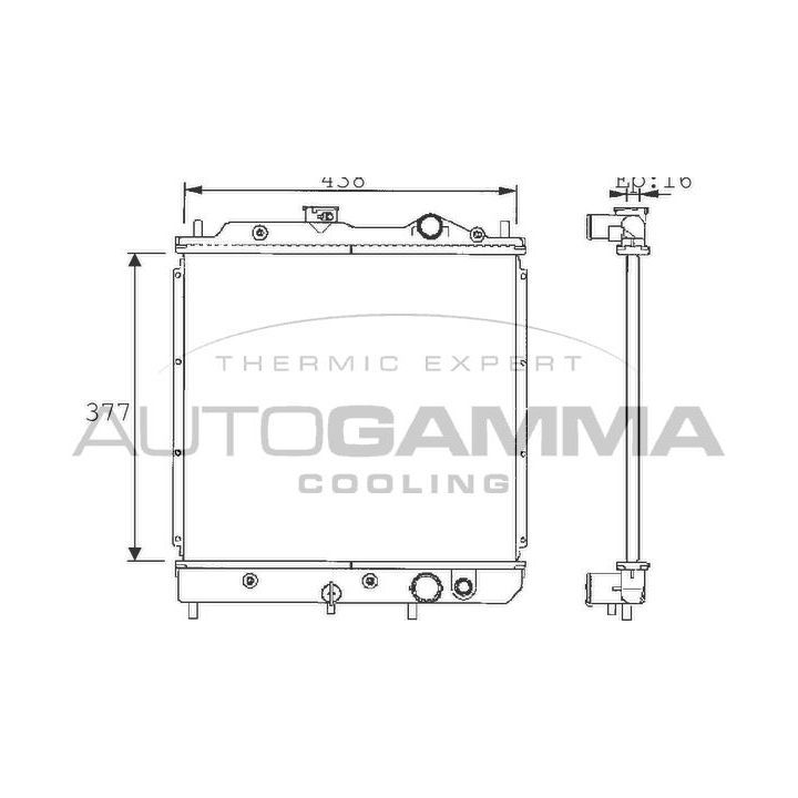 Radiatorius, variklio aušinimas AUTOGAMMA 101434