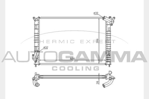 Radiatorius, variklio aušinimas AUTOGAMMA 103201