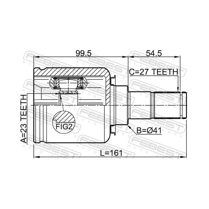 Jungčių komplektas, kardaninis velenas FEBEST 1211-CEED