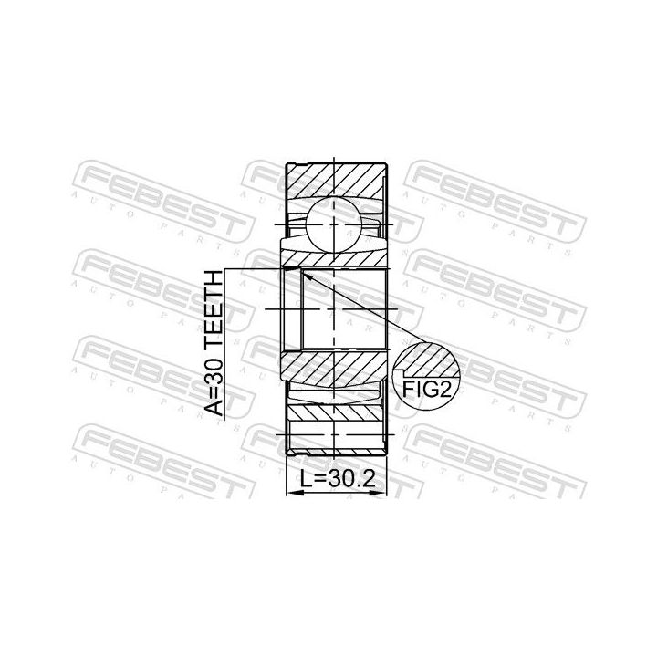 Jungčių komplektas, kardaninis velenas FEBEST 1211-IX35SHA