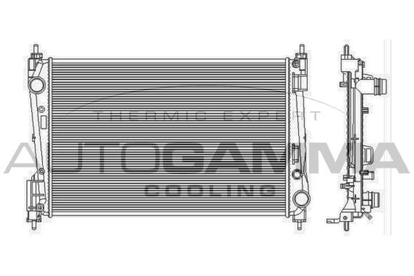 Radiatorius, variklio aušinimas AUTOGAMMA 103986