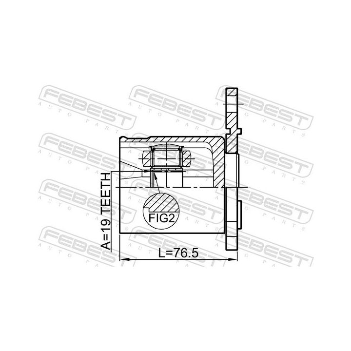 Jungčių komplektas, kardaninis velenas FEBEST 1811-MOKR