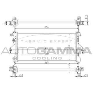 Radiatorius, variklio aušinimas AUTOGAMMA 104254