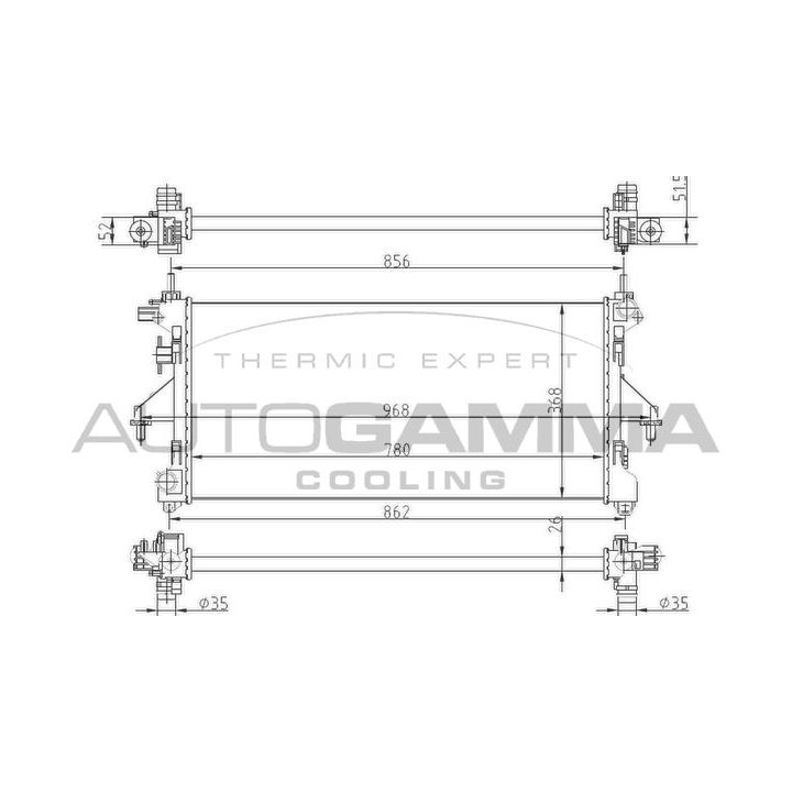 Radiatorius, variklio aušinimas AUTOGAMMA 104254