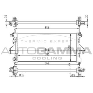 Radiatorius, variklio aušinimas AUTOGAMMA 104255