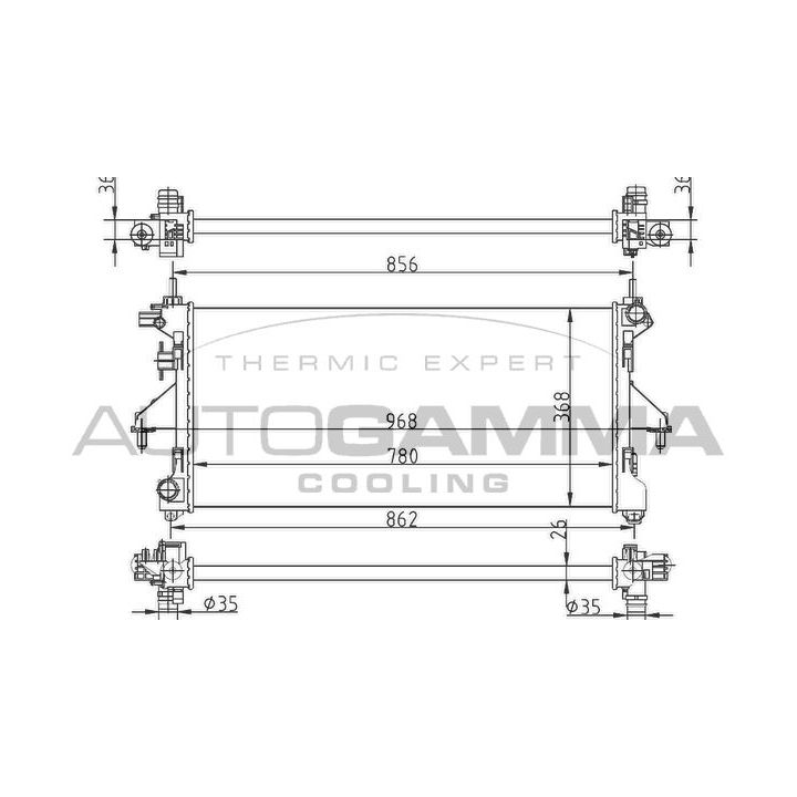 Radiatorius, variklio aušinimas AUTOGAMMA 104255
