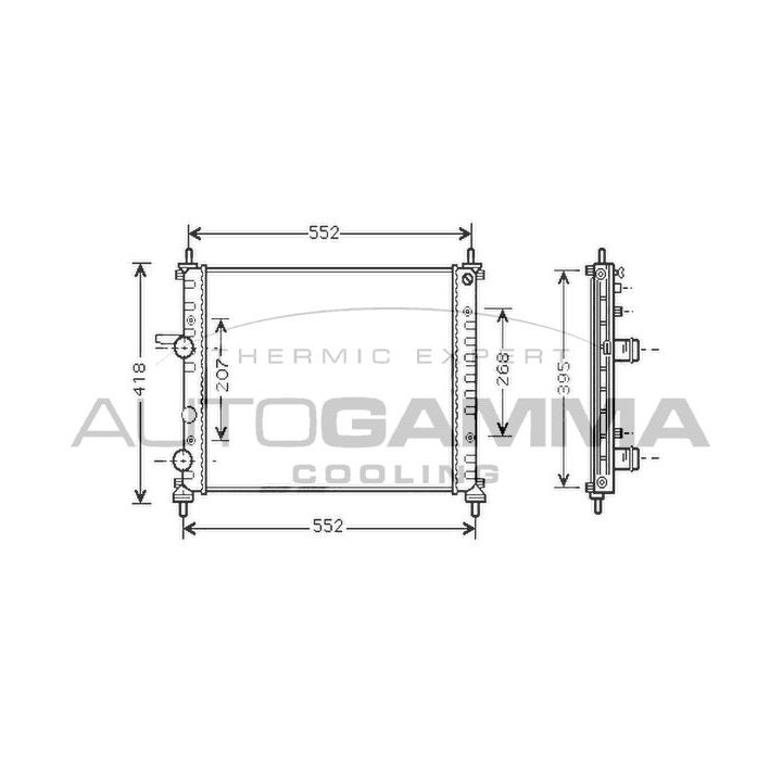 Radiatorius, variklio aušinimas AUTOGAMMA 104260