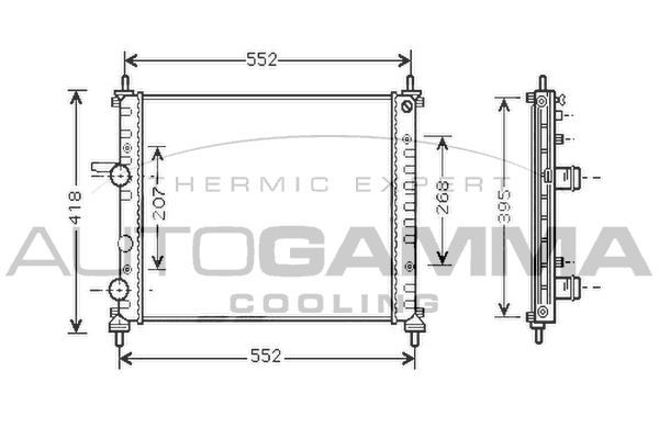 Radiatorius, variklio aušinimas AUTOGAMMA 104260