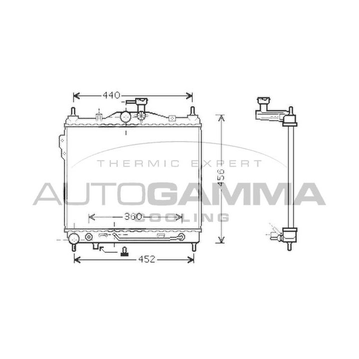 Radiatorius, variklio aušinimas AUTOGAMMA 104267