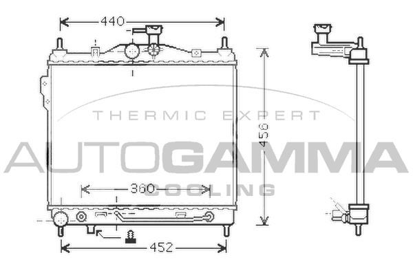Radiatorius, variklio aušinimas AUTOGAMMA 104267