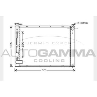 Radiatorius, variklio aušinimas AUTOGAMMA 104284