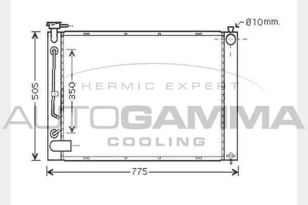 Radiatorius, variklio aušinimas AUTOGAMMA 104284