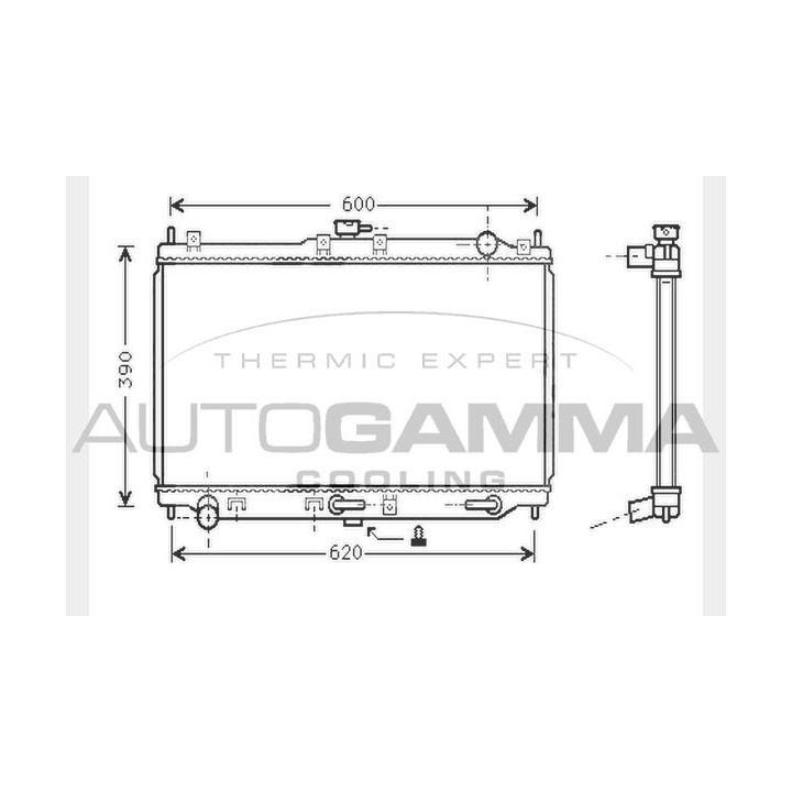 Radiatorius, variklio aušinimas AUTOGAMMA 104285