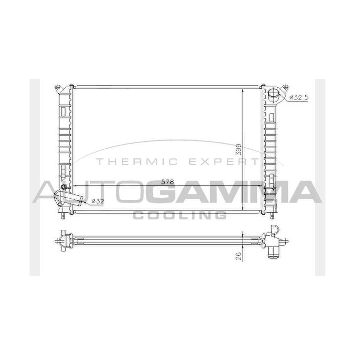Radiatorius, variklio aušinimas AUTOGAMMA 104289