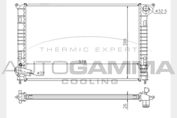 Radiatorius, variklio aušinimas AUTOGAMMA 104289
