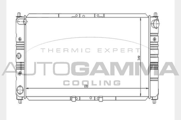 Radiatorius, variklio aušinimas AUTOGAMMA 104321