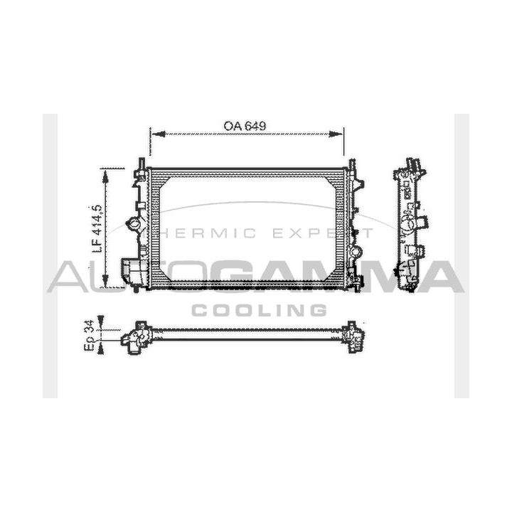 Radiatorius, variklio aušinimas AUTOGAMMA 104505