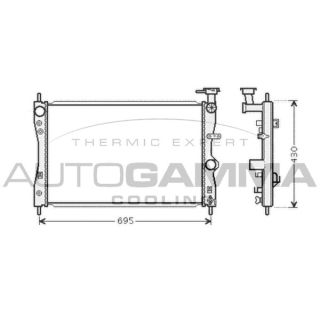 Radiatorius, variklio aušinimas AUTOGAMMA 104554