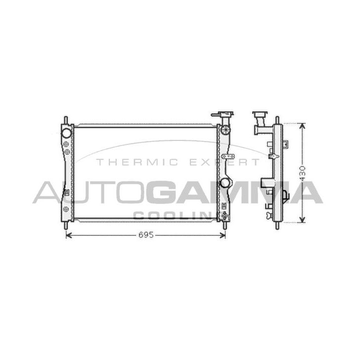 Radiatorius, variklio aušinimas AUTOGAMMA 104554