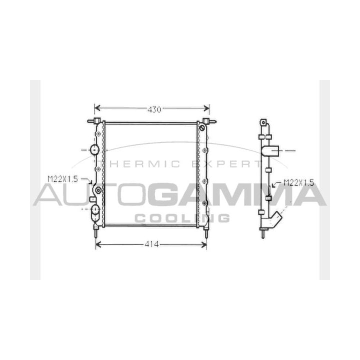 Radiatorius, variklio aušinimas AUTOGAMMA 104615