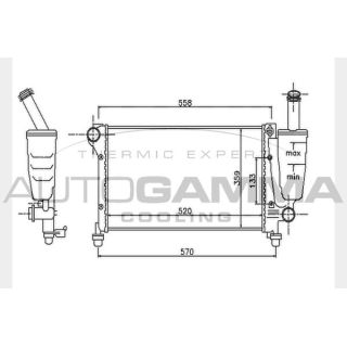 Radiatorius, variklio aušinimas AUTOGAMMA 104635