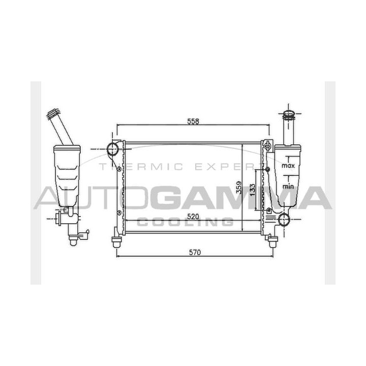 Radiatorius, variklio aušinimas AUTOGAMMA 104635
