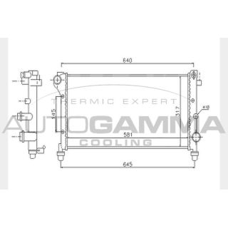 Radiatorius, variklio aušinimas AUTOGAMMA 104636