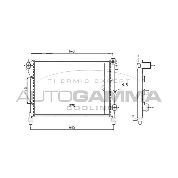 Radiatorius, variklio aušinimas AUTOGAMMA 104637