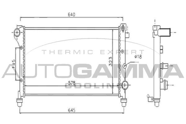 Radiatorius, variklio aušinimas AUTOGAMMA 104637