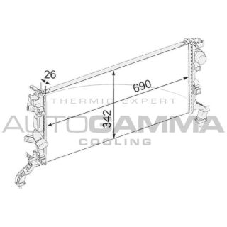 Radiatorius, variklio aušinimas AUTOGAMMA 105095