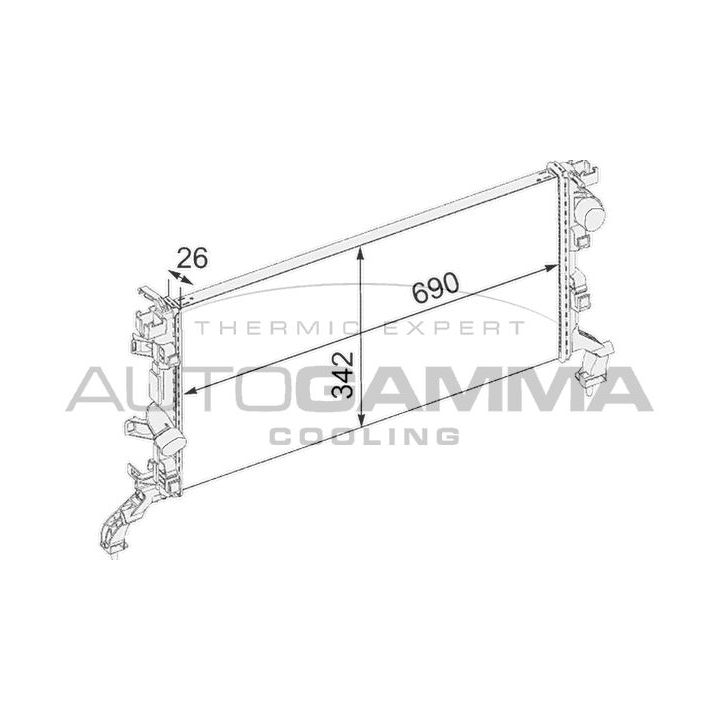 Radiatorius, variklio aušinimas AUTOGAMMA 105095