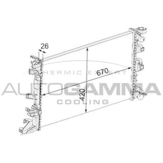 Radiatorius, variklio aušinimas AUTOGAMMA 105096