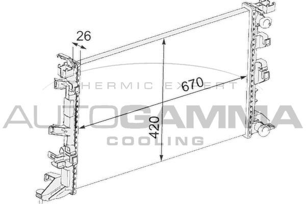 Radiatorius, variklio aušinimas AUTOGAMMA 105096