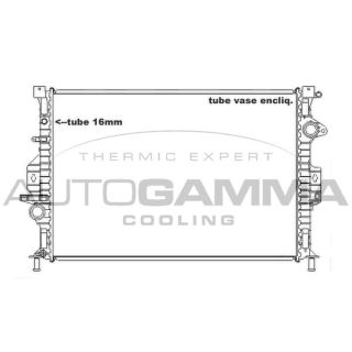 Radiatorius, variklio aušinimas AUTOGAMMA 105161